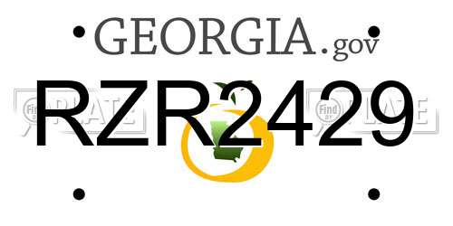 RZR2429 Georgia License Plate