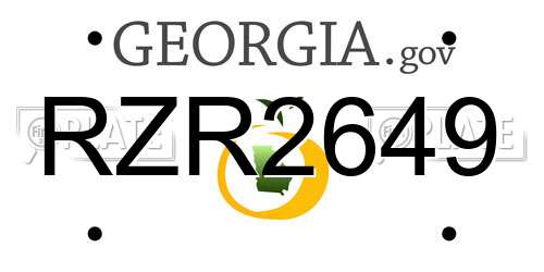 RZR2649 Georgia License Plate