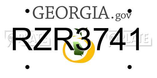RZR3741 Georgia License Plate