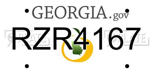 RZR4167 Georgia License Plate