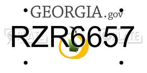 RZR6657 Georgia License Plate