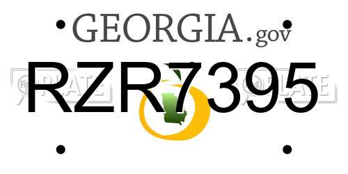 RZR7395 Georgia License Plate
