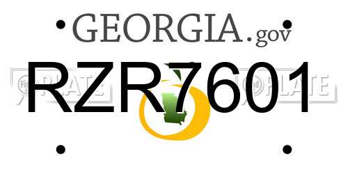RZR7601 Georgia License Plate