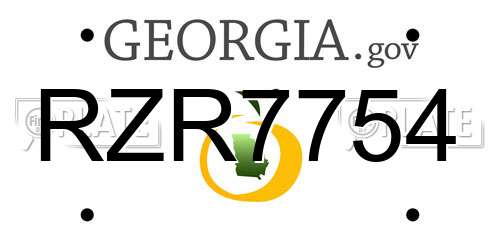 RZR7754 Georgia License Plate
