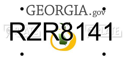 RZR8141 Georgia License Plate