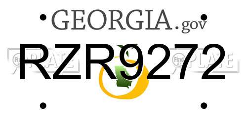 RZR9272 Georgia License Plate