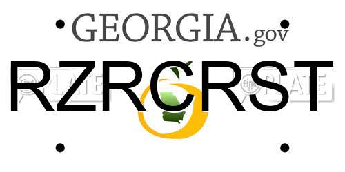 RZRCRST Georgia License Plate