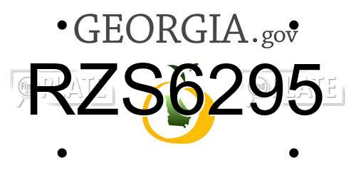 RZS6295 Georgia License Plate