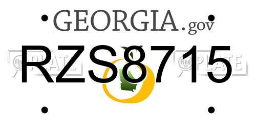 RZS8715 Georgia License Plate
