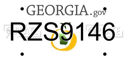 RZS9146 Georgia License Plate