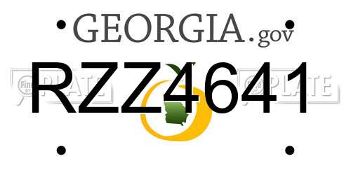 RZZ4641 Georgia License Plate