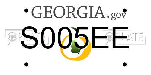 S005EE Georgia License Plate