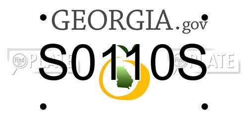 S0110S Georgia License Plate