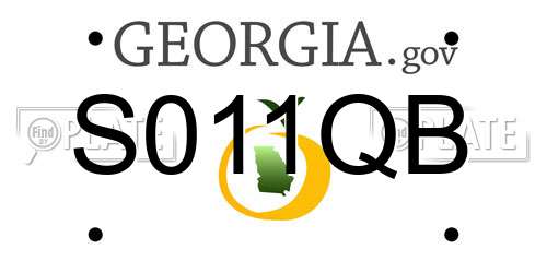 S011QB Georgia License Plate