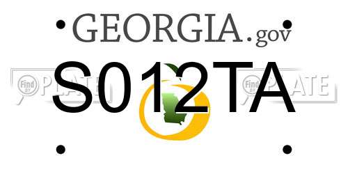 S012TA Georgia License Plate