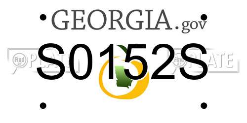 S0152S Georgia License Plate
