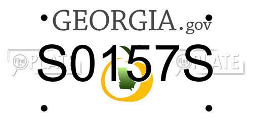 S0157S Georgia License Plate