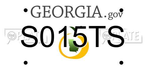 S015TS Georgia License Plate