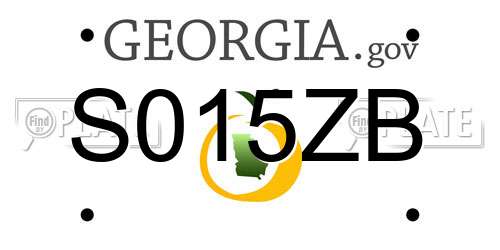 S015ZB Georgia License Plate