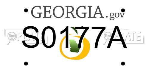 S0177A Georgia License Plate