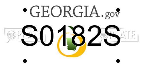 S0182S Georgia License Plate