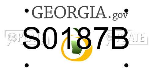 S0187B Georgia License Plate