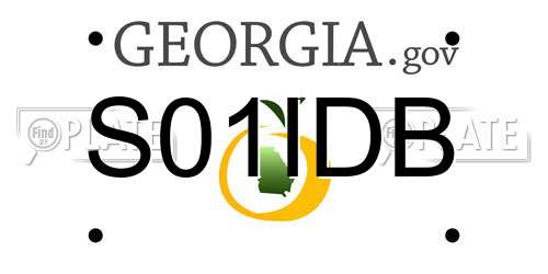 S01IDB Georgia License Plate