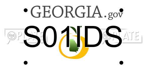 S01IDS Georgia License Plate