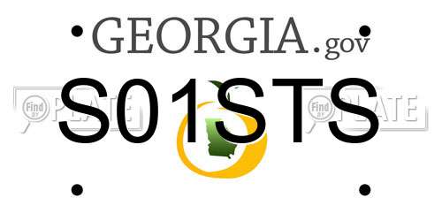 S01STS Georgia License Plate