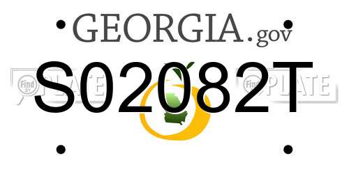 S02082T Georgia License Plate