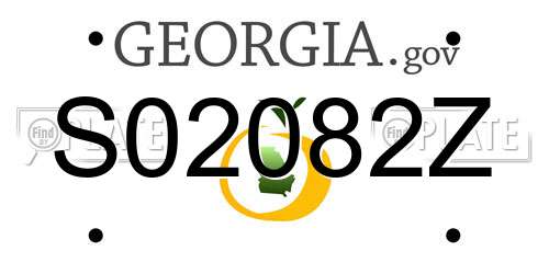 S02082Z Georgia License Plate
