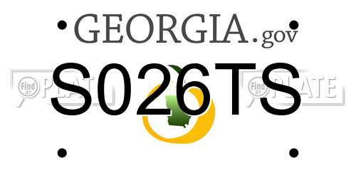 S026TS Georgia License Plate