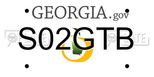 S02GTB Georgia License Plate