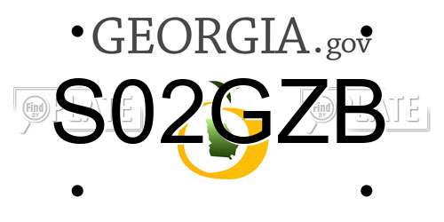 S02GZB Georgia License Plate