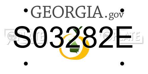 S03282E Georgia License Plate