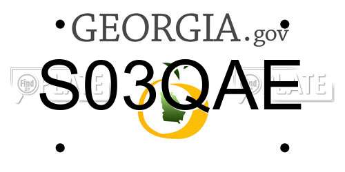 S03QAE Georgia License Plate