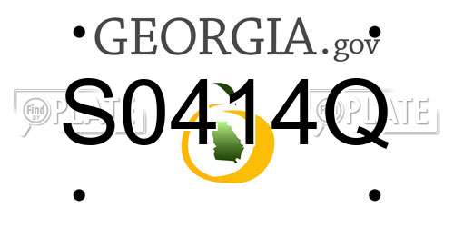 S0414Q Georgia License Plate