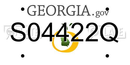 S04422Q Georgia License Plate