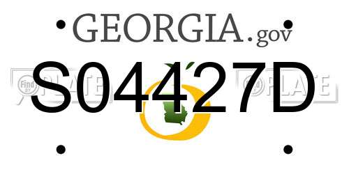 S04427D Georgia License Plate