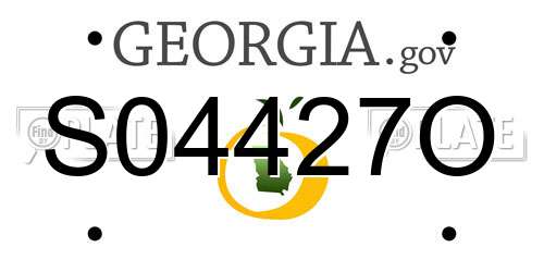 S04427O Georgia License Plate