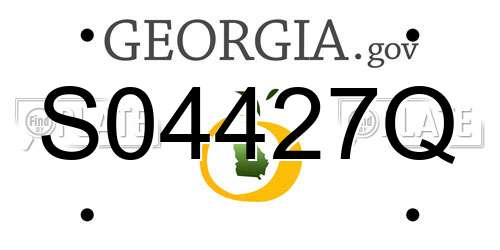 S04427Q Georgia License Plate