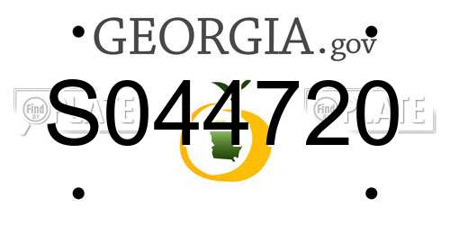 S044720 Georgia License Plate