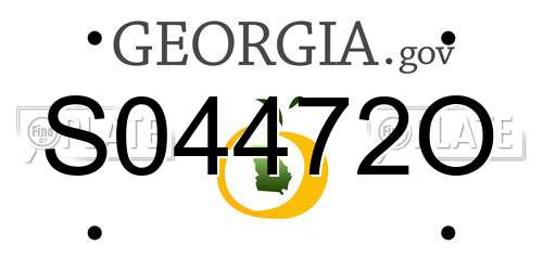 S04472O Georgia License Plate