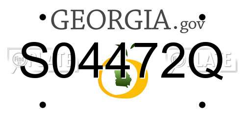 S04472Q Georgia License Plate