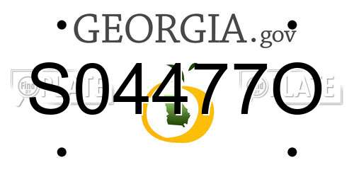 S04477O Georgia License Plate
