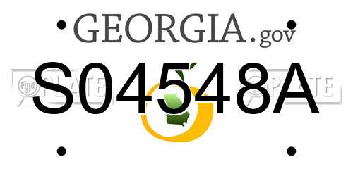 S04548A Georgia License Plate