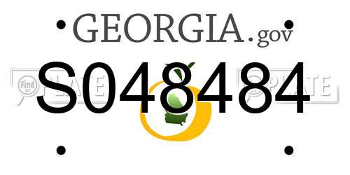 S048484 Georgia License Plate