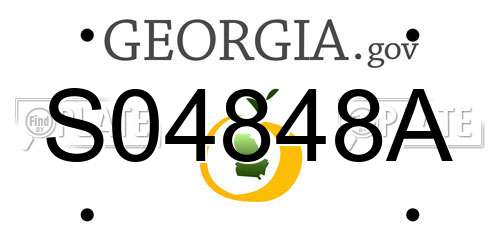 S04848A Georgia License Plate