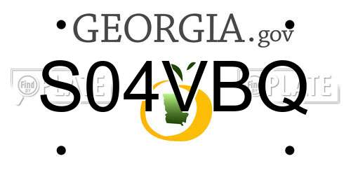S04VBQ Georgia License Plate