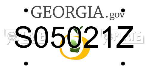 S05021Z Georgia License Plate